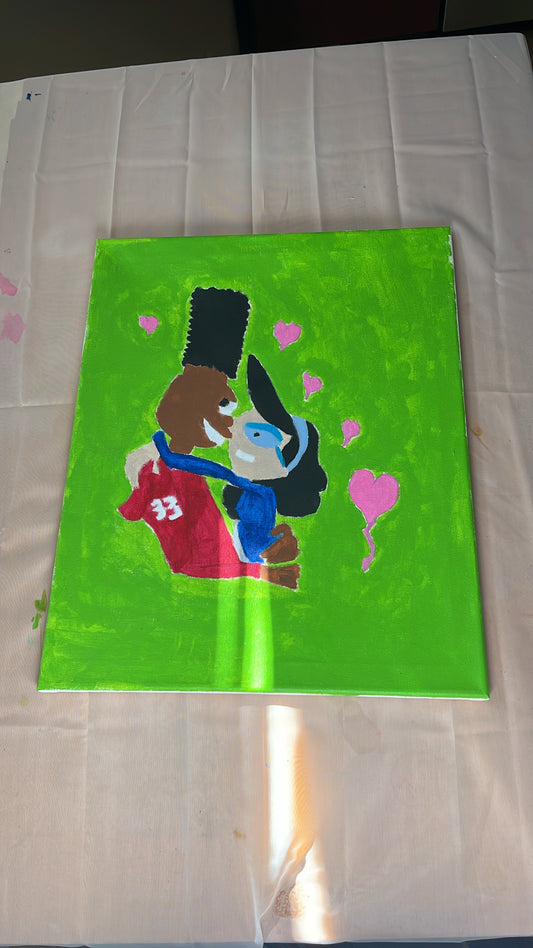 Gerald & Phoebe from Hey Arnold painting